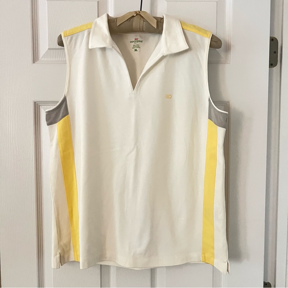 Dockers Golf Cream Polo Shirt